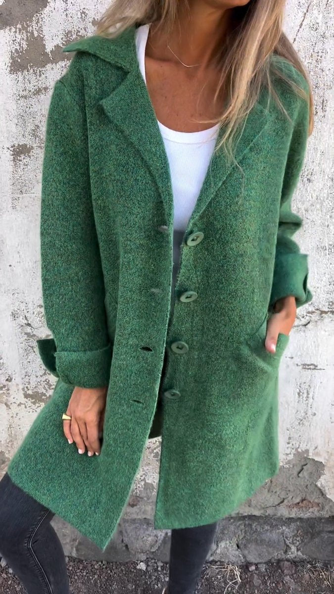 Eleanor oversized wool coat with wide collar