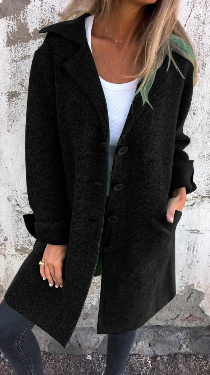 Eleanor oversized wool coat with wide collar