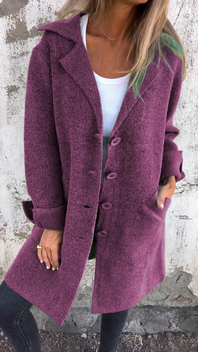 Eleanor oversized wool coat with wide collar