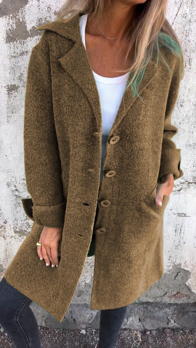 Eleanor oversized wool coat with wide collar