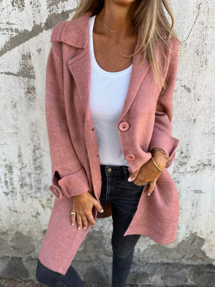 Eleanor oversized wool coat with wide collar