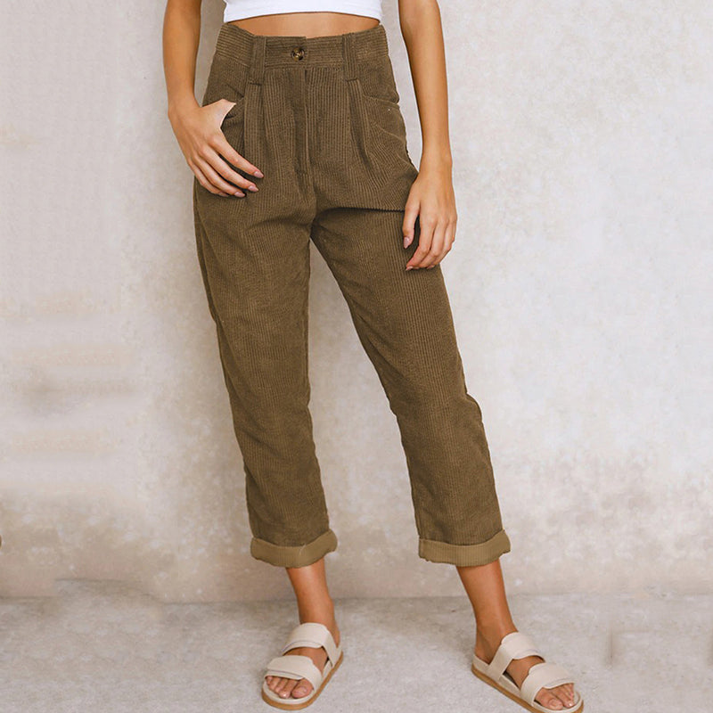 Cora high waisted corduroy trousers – image 10