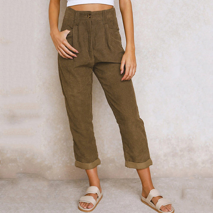 Cora high waisted corduroy trousers – image 10