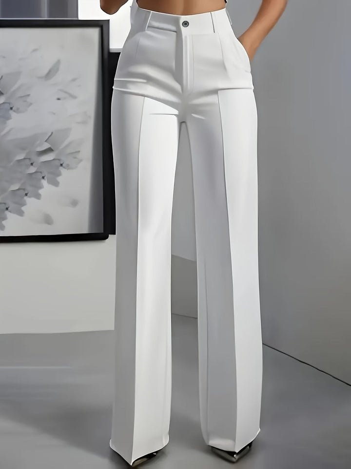 Annelise pleated wide leg tailored trousers