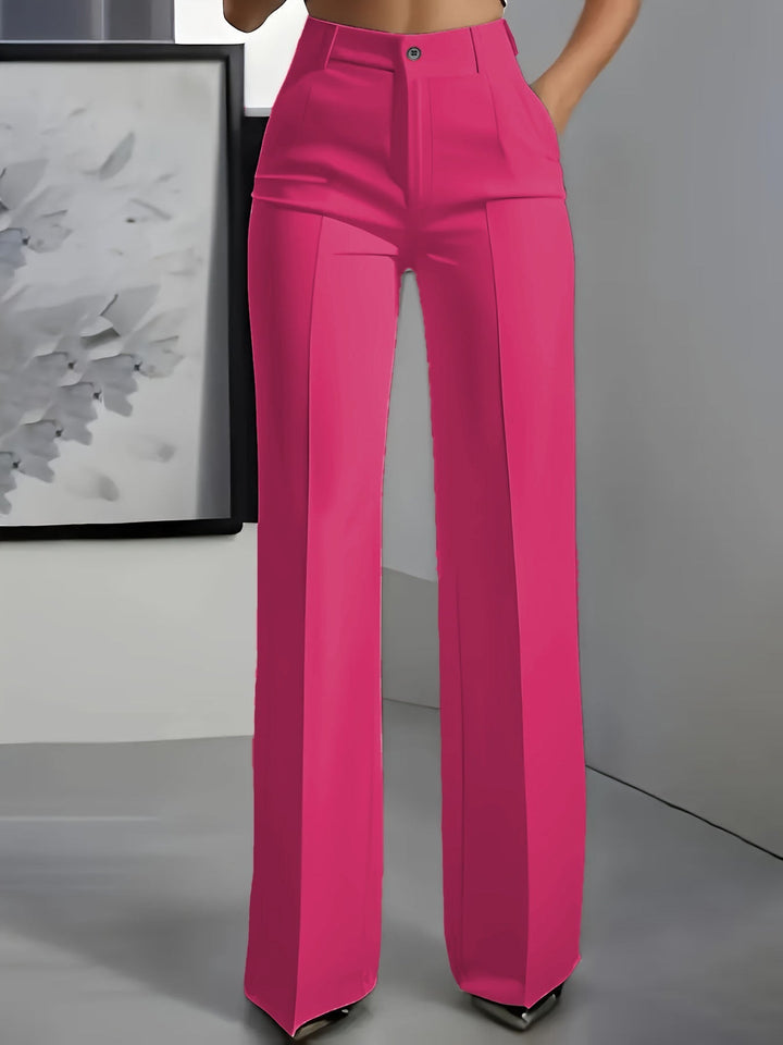 Annelise pleated wide leg tailored trousers