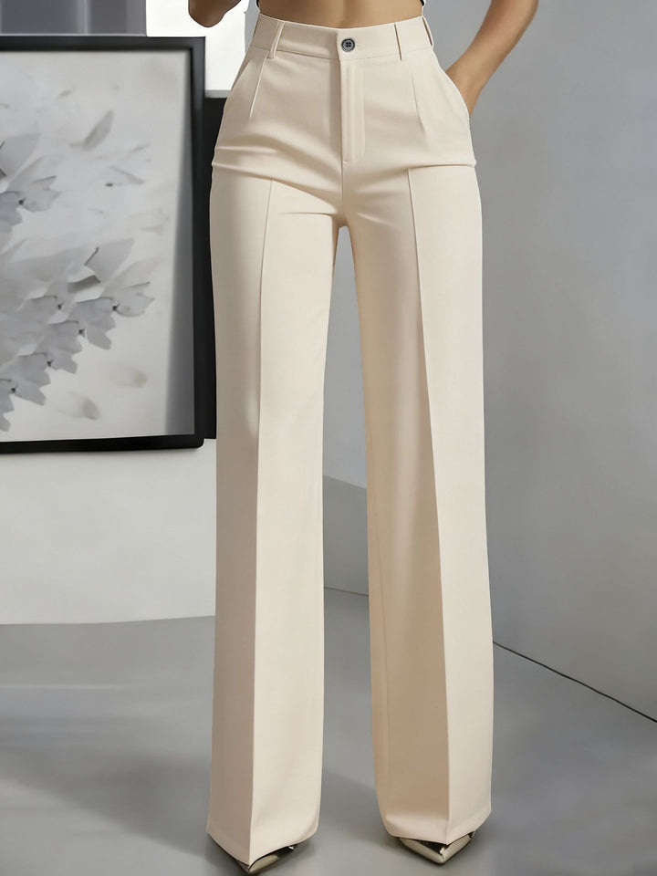 Annelise pleated wide leg tailored trousers