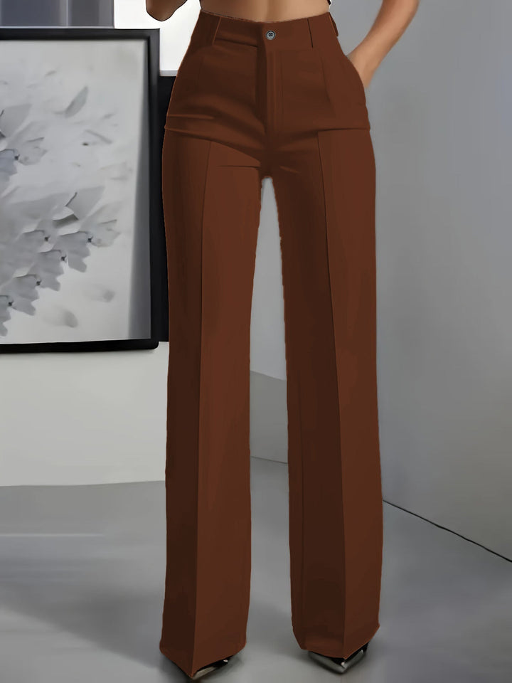 Annelise pleated wide leg tailored trousers