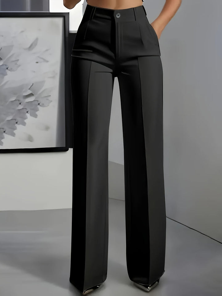 Annelise pleated wide leg tailored trousers
