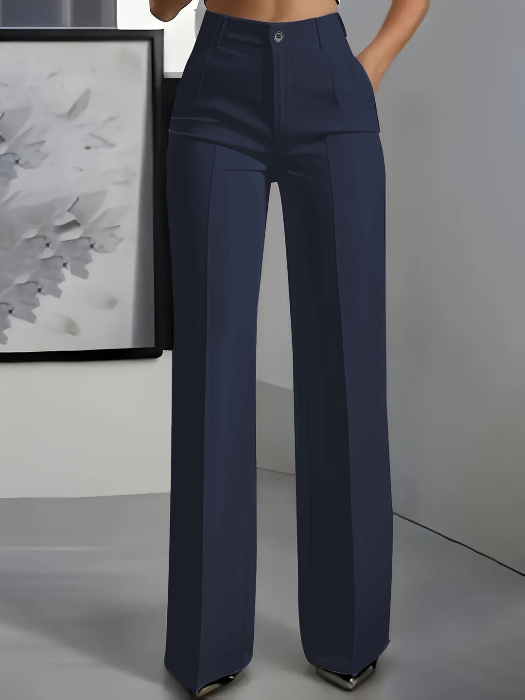 Annelise pleated wide leg tailored trousers