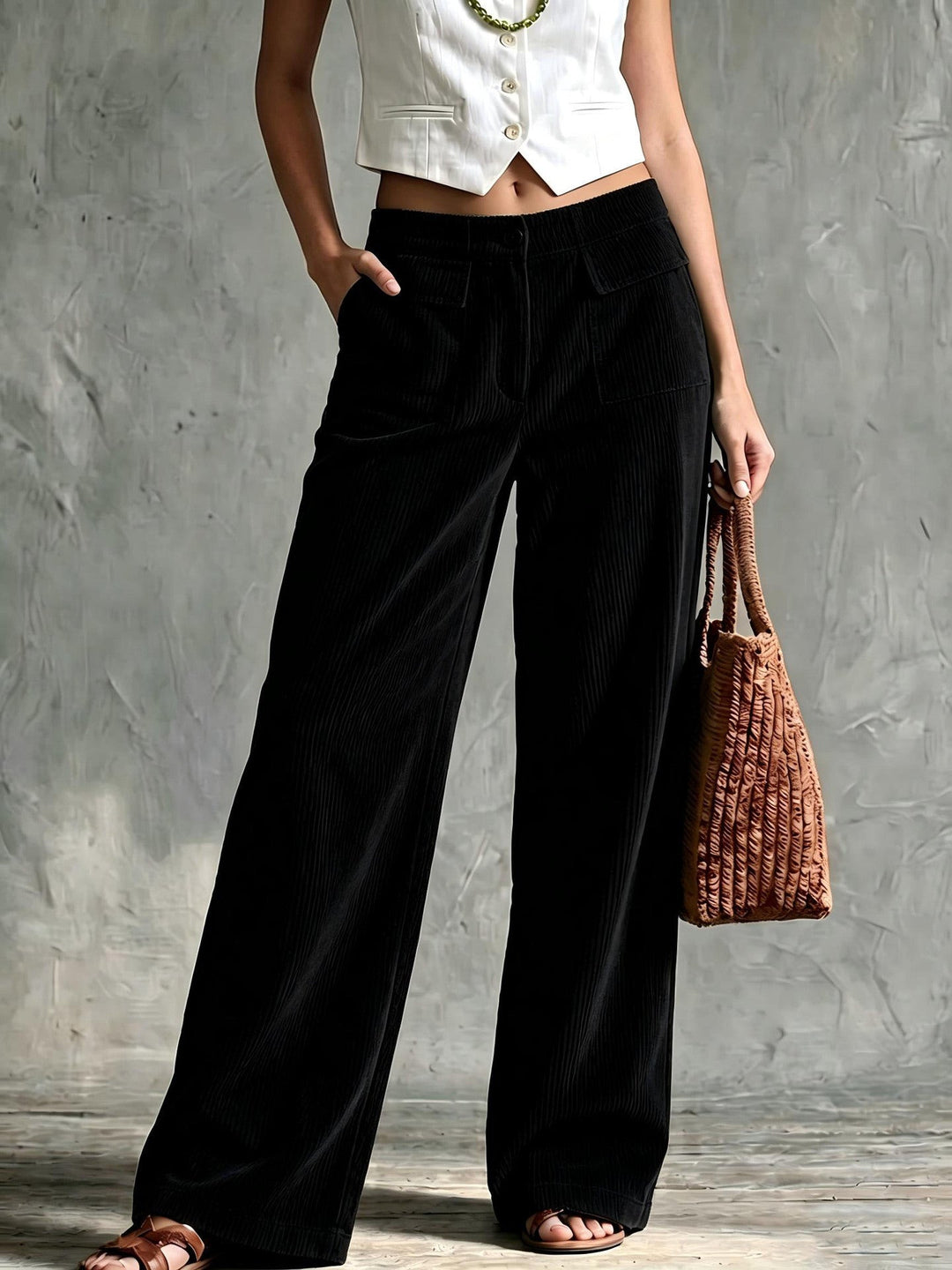 Bridie wide leg corduroy trousers – image 6