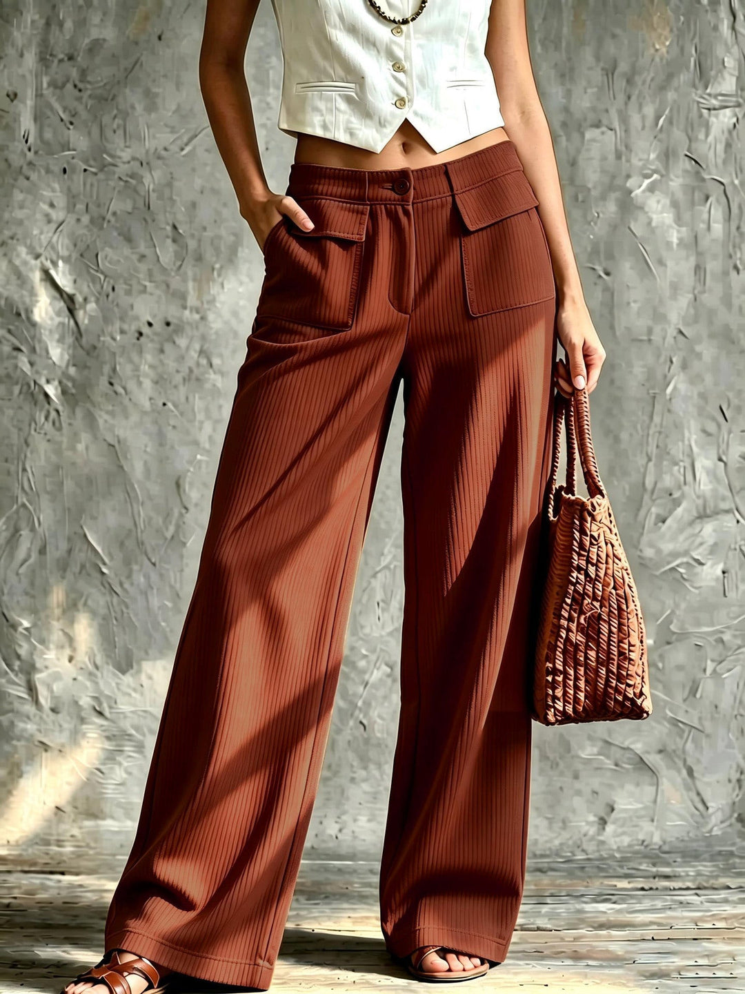Bridie wide leg corduroy trousers – image 8