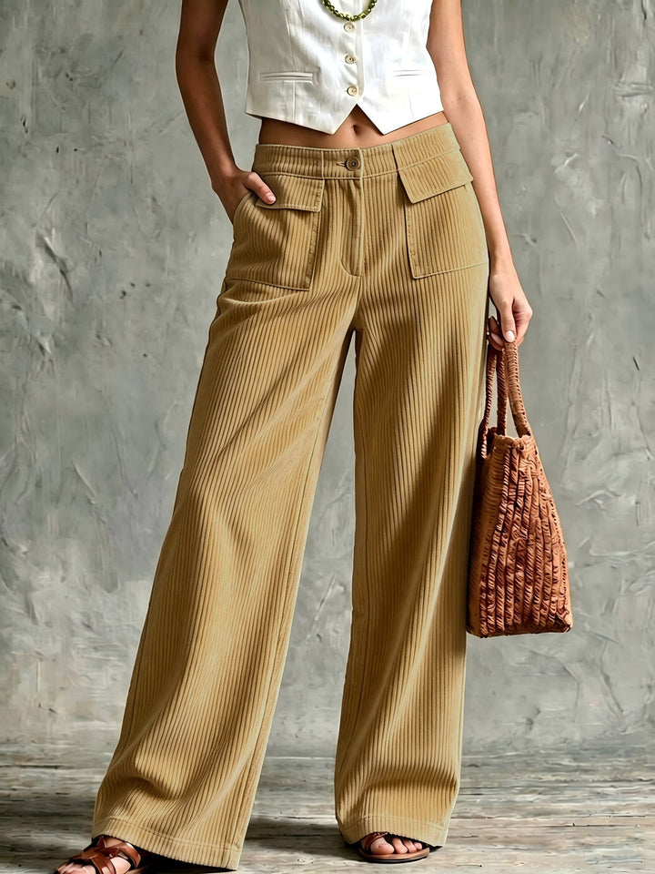 Bridie wide leg corduroy trousers