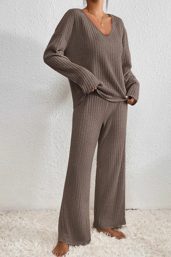 Morven ribbed knit lounge co-ord – image 2
