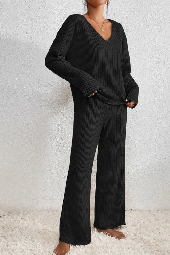 Morven ribbed knit lounge co-ord – image 3