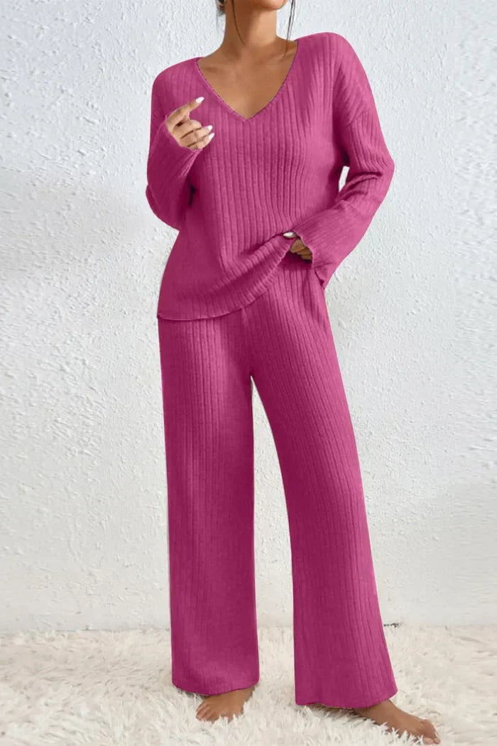 Morven ribbed knit lounge co-ord – image 4