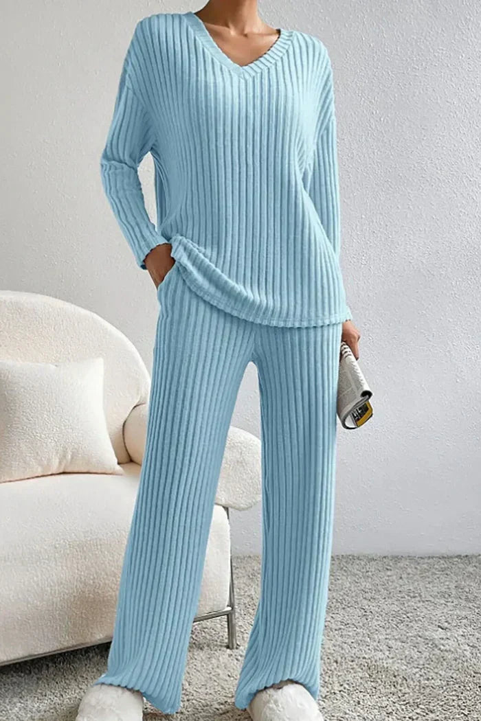 Morven ribbed knit lounge co-ord – image 6