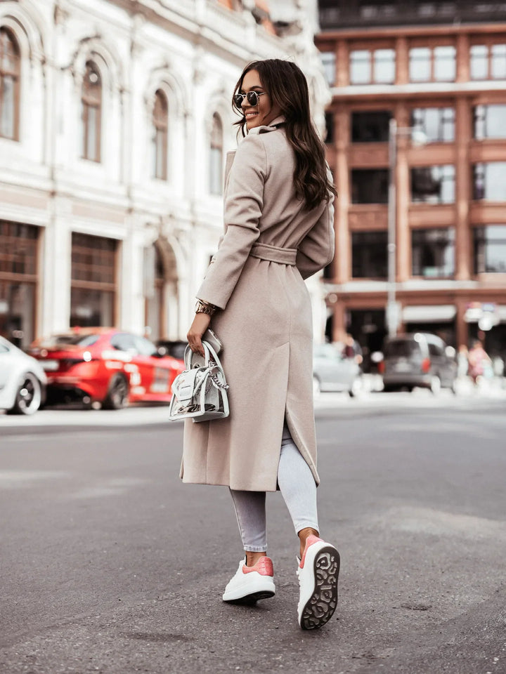 Bebe lapel collar tie belt coat – image 4