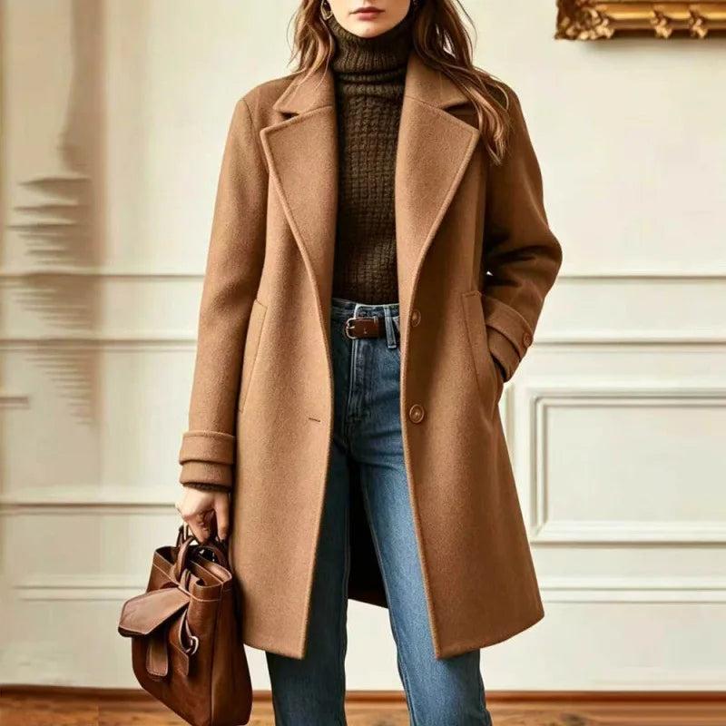 Laetitia retro wool blend trench coat