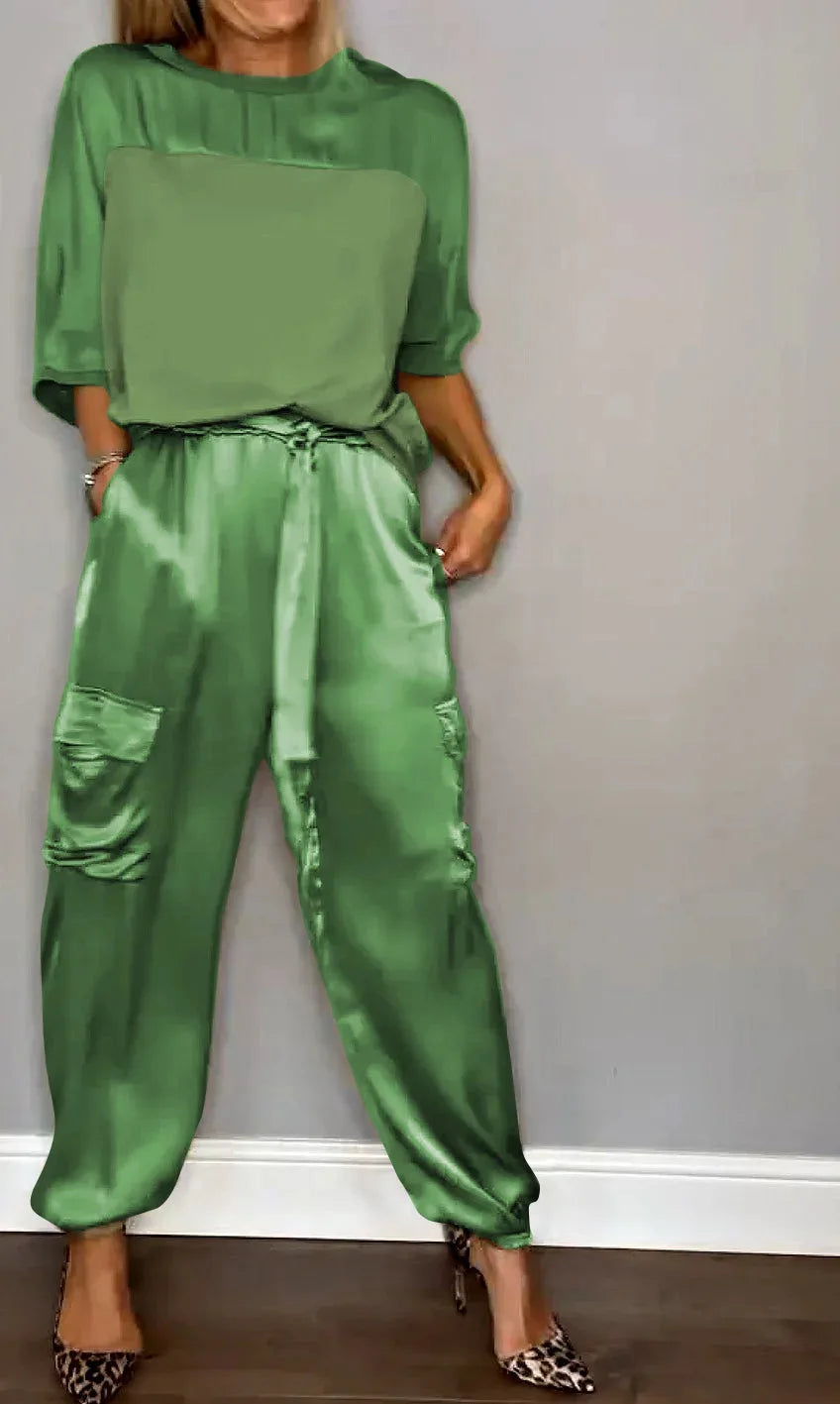 Holland flowing two piece wide leg trouser set – image 5