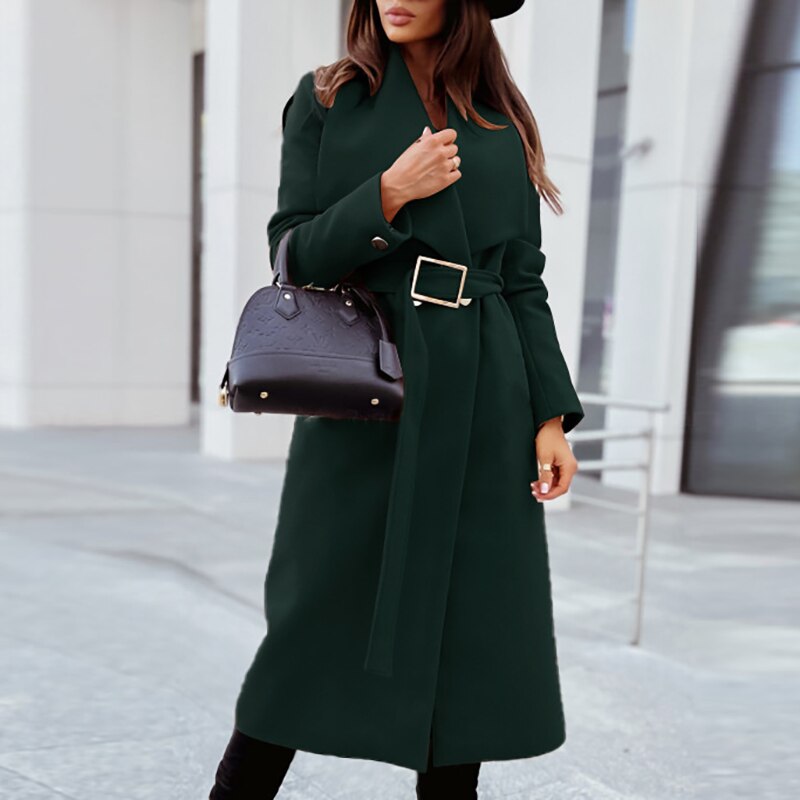 Adora belted lapel collar coat – image 4