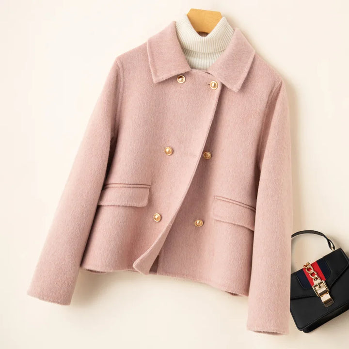 Pearl short double breasted coat