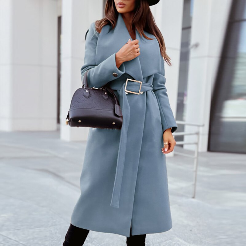 Adora belted lapel collar coat – image 5