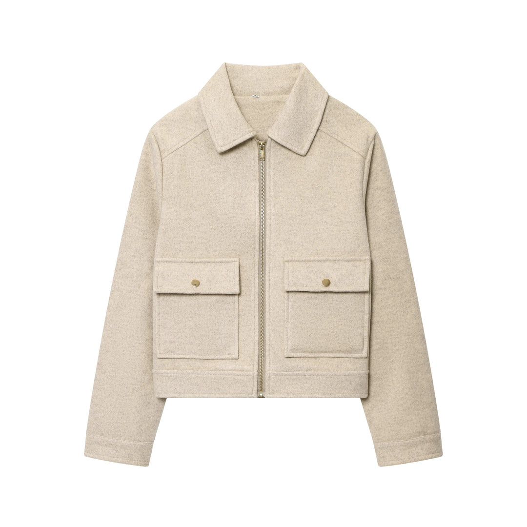 Calliope vintage stand collar wool coat with pockets – image 11