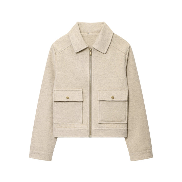 Calliope vintage stand collar wool coat with pockets – image 11