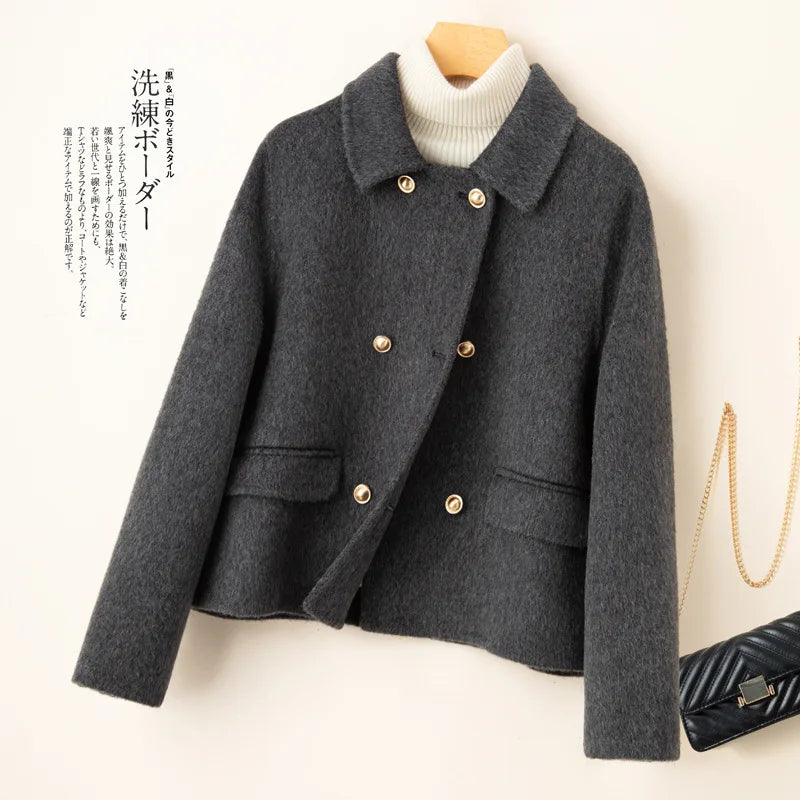 Pearl short double breasted coat – image 7