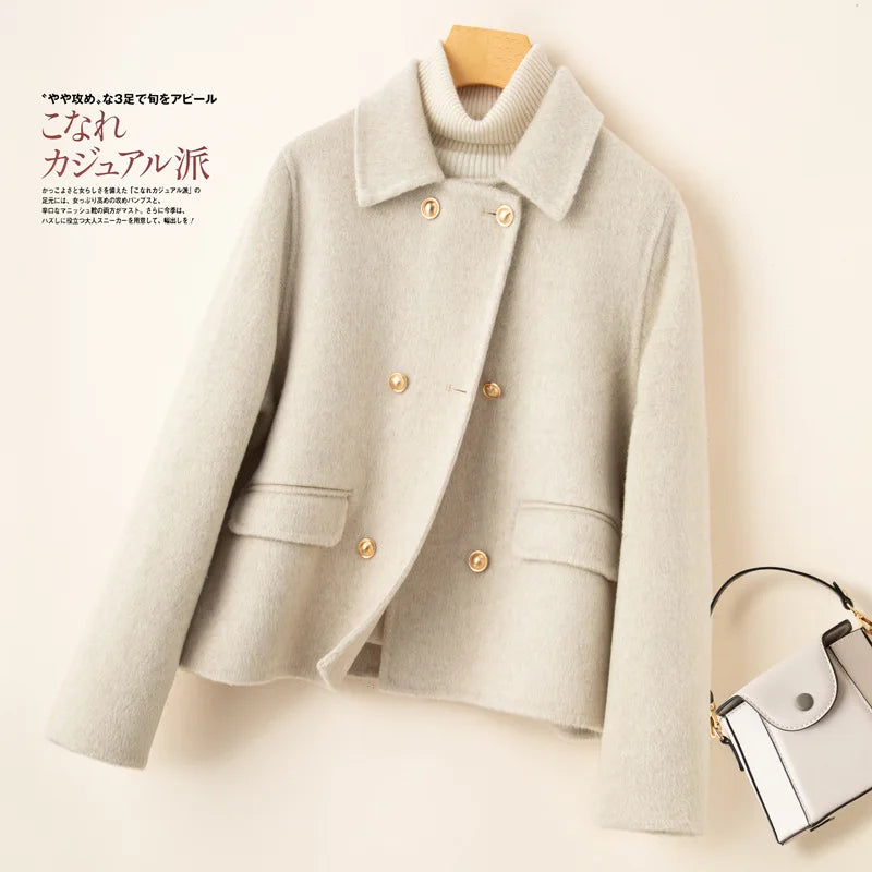Pearl short double breasted coat – image 8