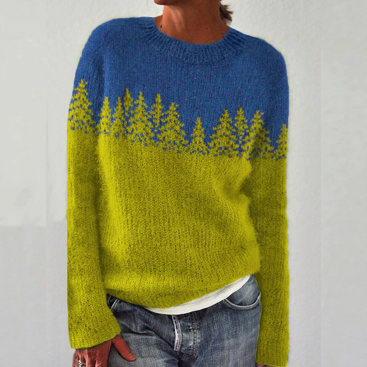 Isadora oversized fair isle knit jumper