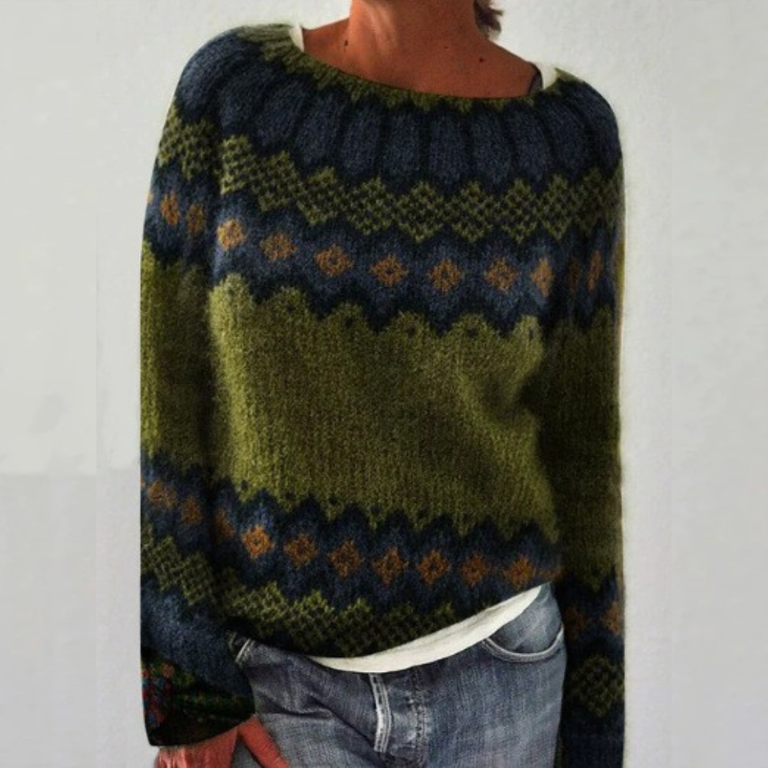 Isadora oversized fair isle knit jumper – image 3