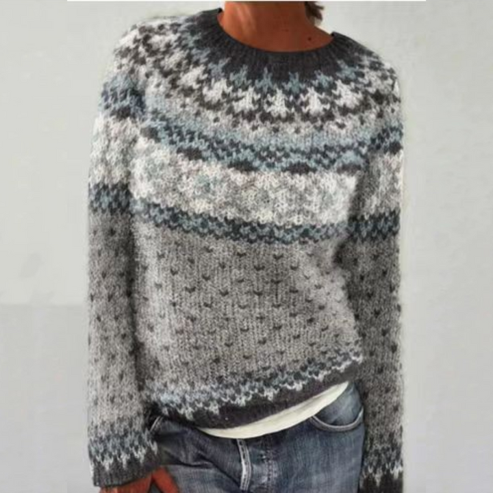 Gabrielle fair isle crew neck jumper