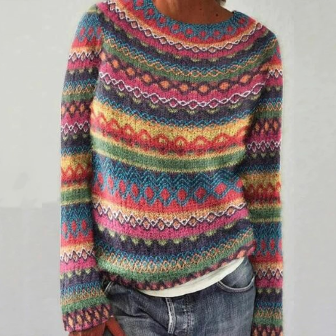 Isadora oversized fair isle knit jumper – image 2