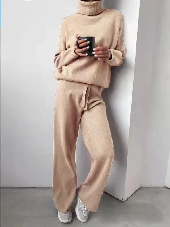 Caitlin roll neck knit two piece set