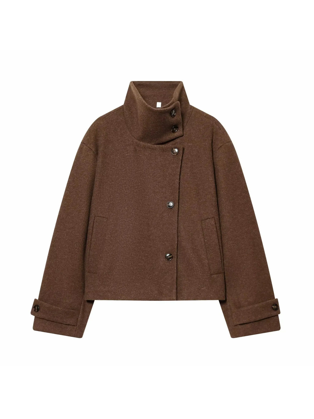 Calliope vintage stand collar wool coat with pockets – image 6