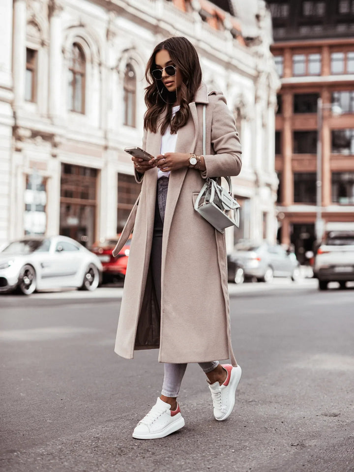 Bebe lapel collar tie belt coat – image 3