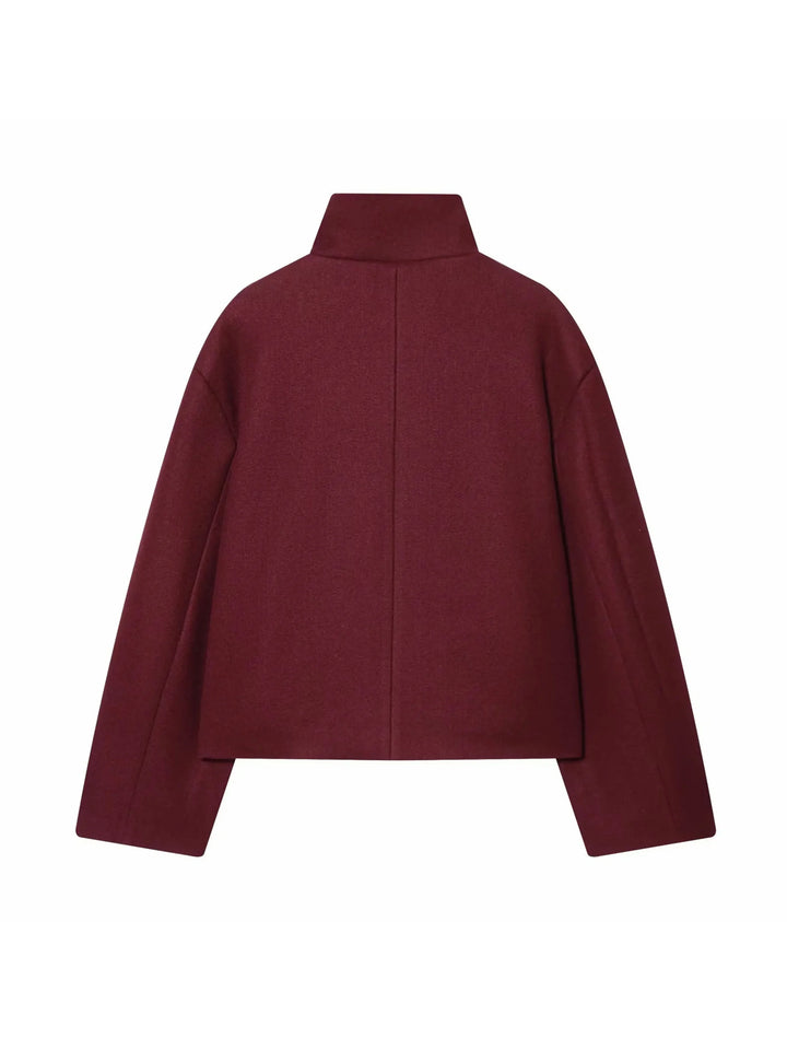 Calliope vintage stand collar wool coat with pockets – image 8