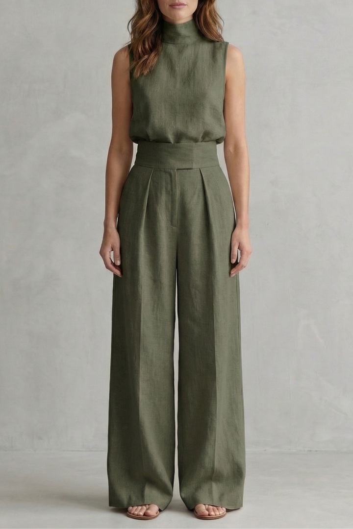 Naomi structured top and wide leg trouser set – image 5