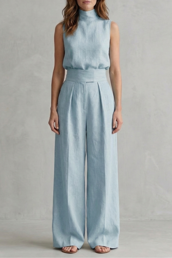 Naomi structured top and wide leg trouser set – image 7