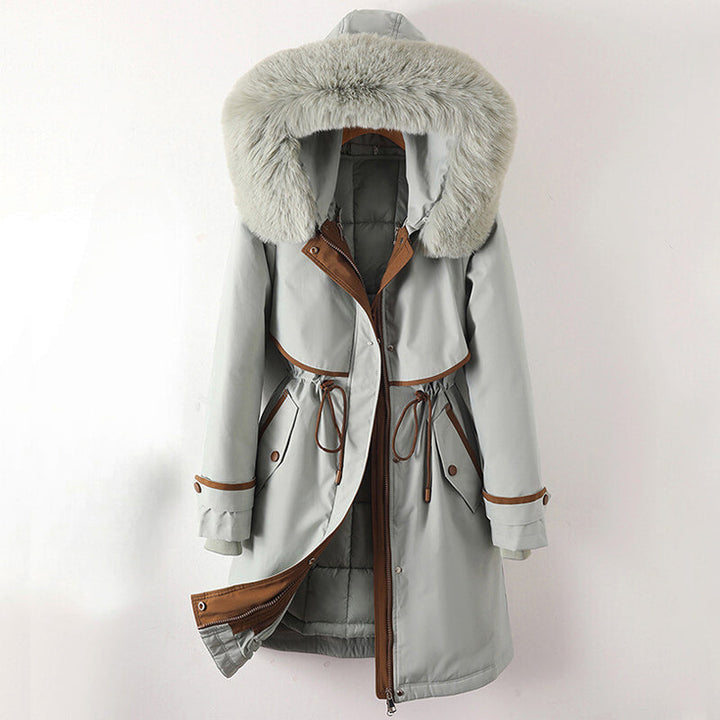 Saffron longline faux fur winter coat – image 4