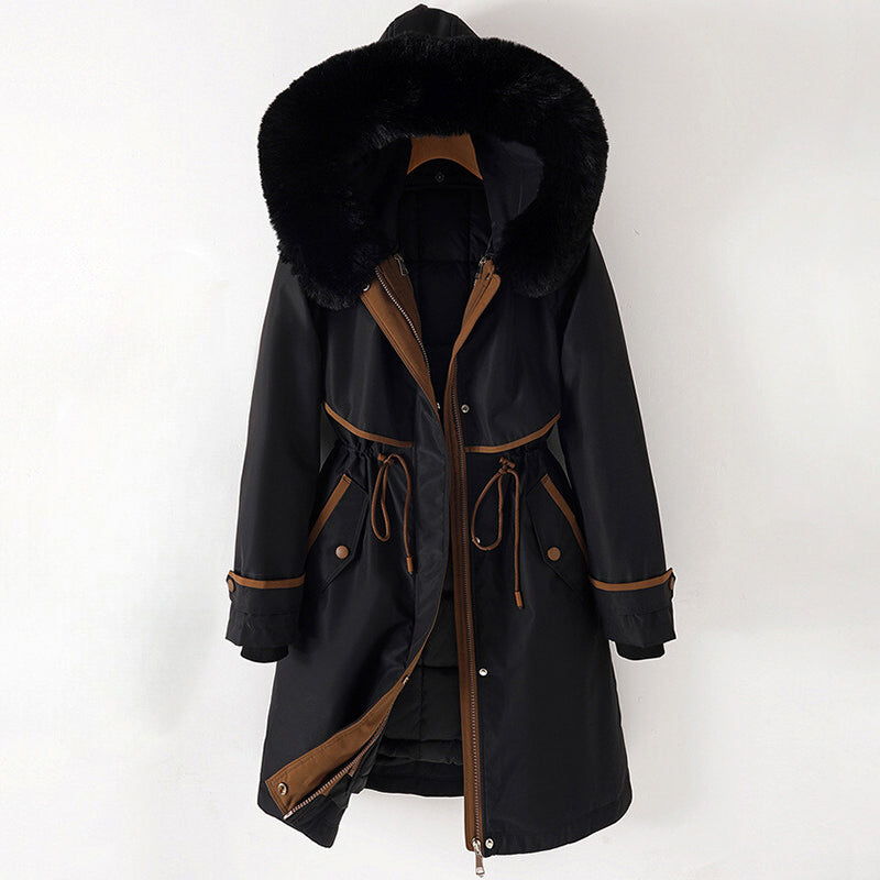 Saffron longline faux fur winter coat – image 3