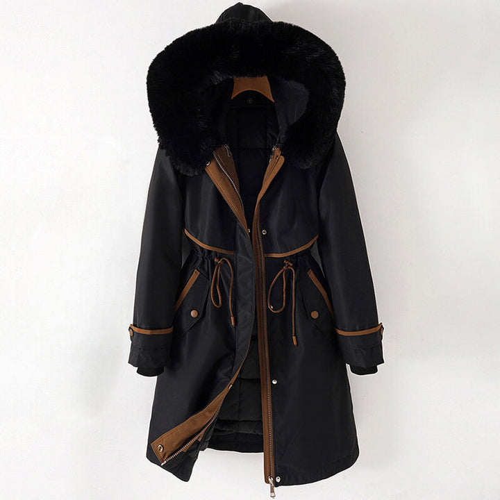 Saffron longline faux fur winter coat – image 3