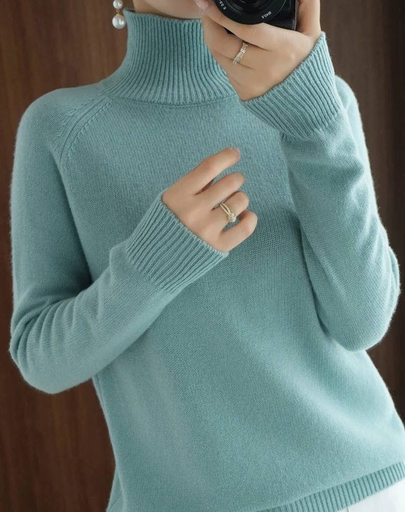 Ottavia cashmere feel roll neck jumper – image 2