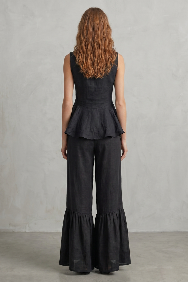 Vita ruffle hem wide leg co ord set – image 4