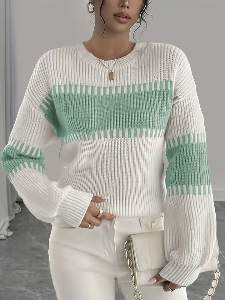 Ffion striped wide sleeve jumper – image 3