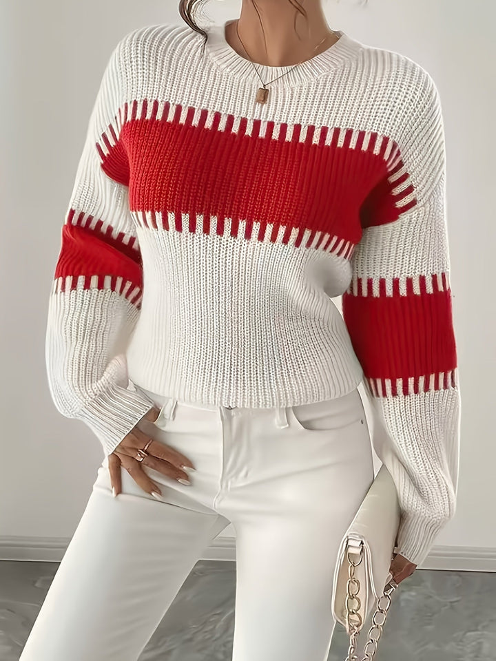 Ffion striped wide sleeve jumper – image 5