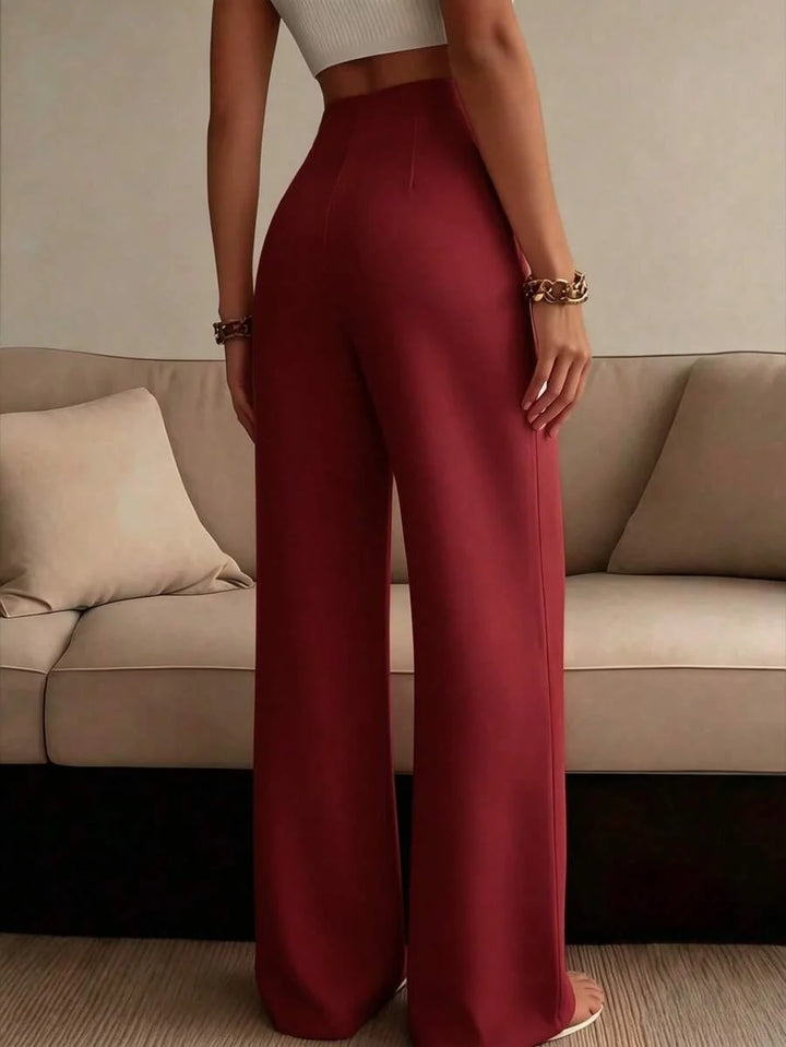 Henrietta high waist wide leg tailored trousers