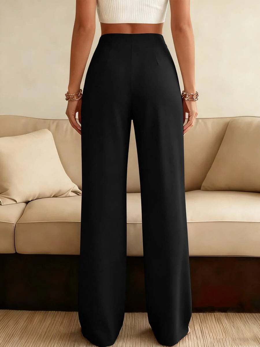 Henrietta high waist wide leg tailored trousers