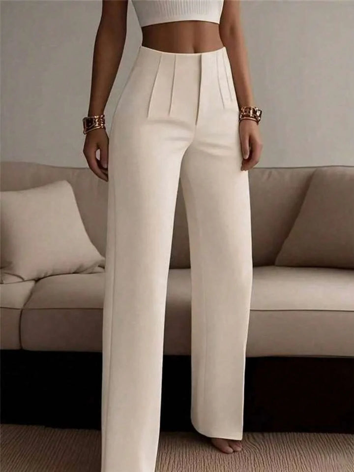 Henrietta high waist wide leg tailored trousers